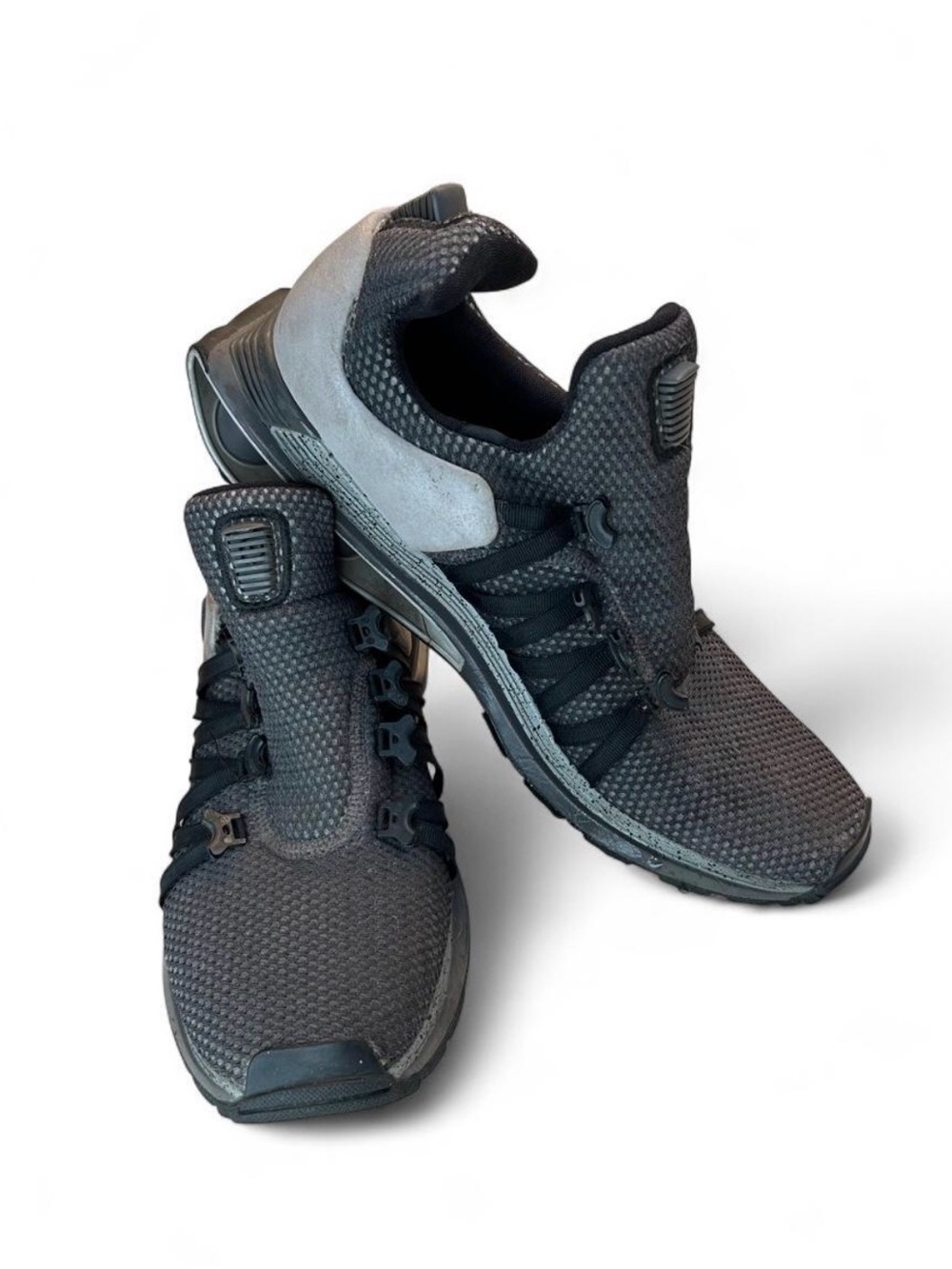 Men's Black Athletic Mesh Sneakers - Lightweight Comfort
